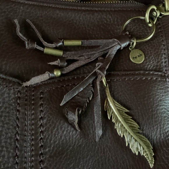 The Sak Soft Leather Feather Adjustable Crossbody Handbag - Picture 9 of 9